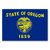 Carte de table patriotique avec Drapeau de l'Orego (Dos)