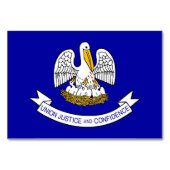 Carte de table patriotique avec Drapeau de Louisia (Devant)