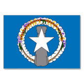 Carte de table patriotique avec Drapeau de Mariana (Devant)