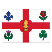 Carte de table patriotique avec Drapeau de Montréa (Dos)