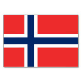 Carte de table patriotique avec Drapeau de Norvège (Devant)