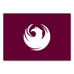 Carte de table patriotique avec Drapeau de Phoenix