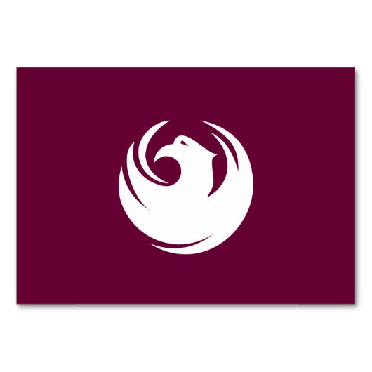 Carte de table patriotique avec Drapeau de Phoenix (Devant)