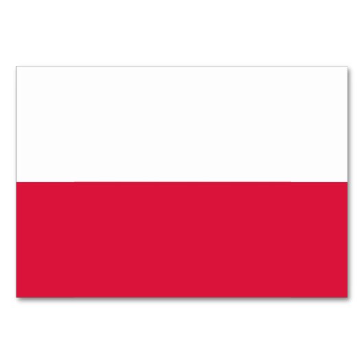 Carte de table patriotique avec Drapeau de Pologne (Dos)