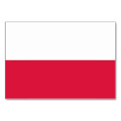 Carte de table patriotique avec Drapeau de Pologne (Devant)