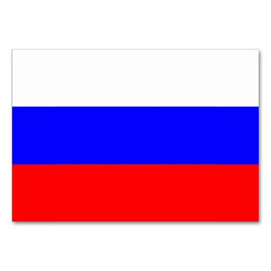 Carte de table patriotique avec Drapeau de Russie (Dos)