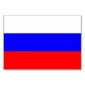Carte de table patriotique avec Drapeau de Russie (Devant)