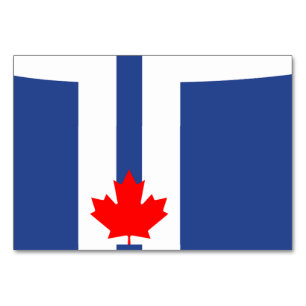 Carte de table patriotique avec drapeau de Toronto