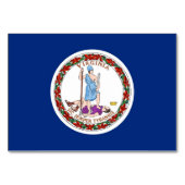 Carte de table patriotique avec Drapeau de Virgini (Devant)