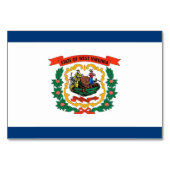 Carte de table patriotique avec Drapeau de Virgini (Devant)