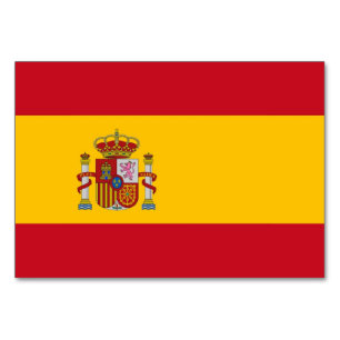 Carte de table patriotique avec Drapeau d'Espagne