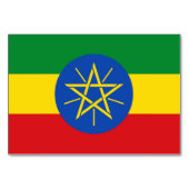 Carte de table patriotique avec Drapeau d'Ethiopie (Devant)