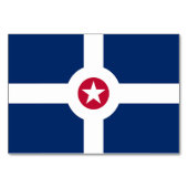 Carte de table patriotique avec Drapeau d'Indianap (Dos)