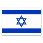 Carte de table patriotique avec Drapeau d'Israël (Devant)