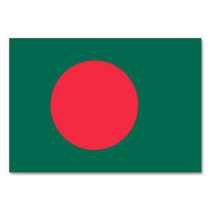 Carte de table patriotique avec Drapeau du Banglad