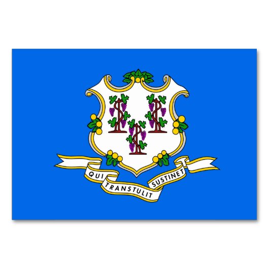 Carte de table patriotique avec drapeau du Connect (Devant)