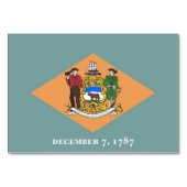 Carte de table patriotique avec Drapeau du Delawar (Devant)