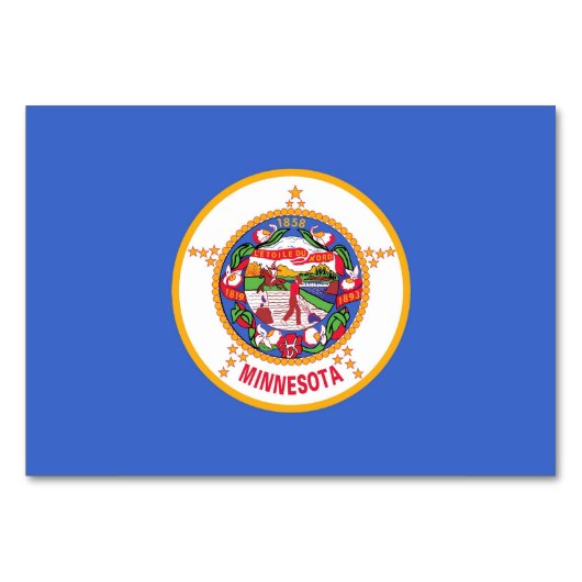 Carte de table patriotique avec Drapeau du Minneso (Dos)