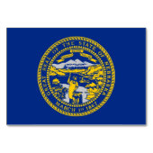 Carte de table patriotique avec drapeau du Nebrask (Devant)