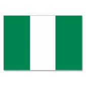 Carte de table patriotique avec Drapeau du Nigeria (Devant)