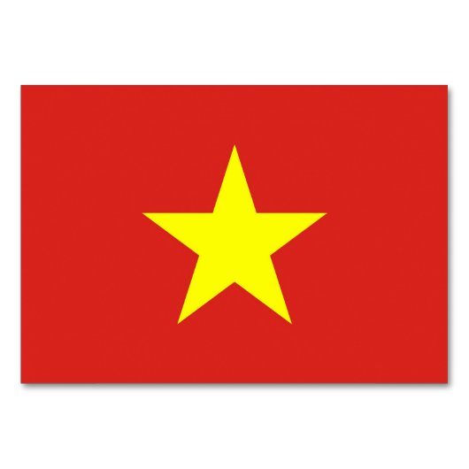 Carte de table patriotique avec Drapeau du Vietnam (Dos)