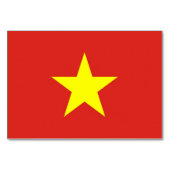 Carte de table patriotique avec Drapeau du Vietnam (Devant)