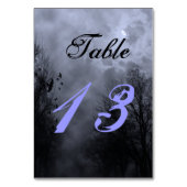 Carte de table personnalisée Halloween Sky Blue Mi (Dos)