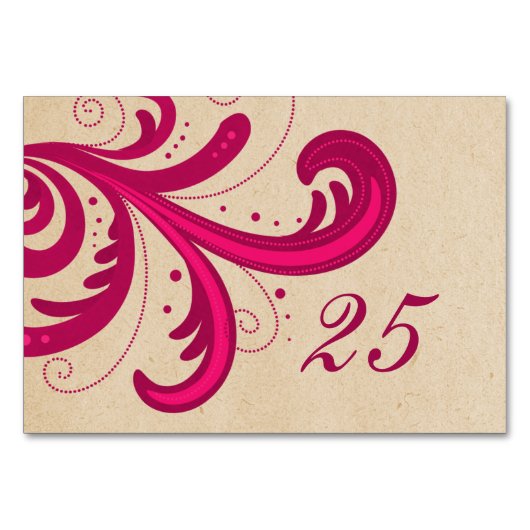 Carte de table Pink Stylish (Devant)