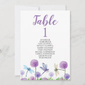 Carte de table Plan de siège Lovely Calligraphy (Devant)