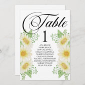 Carte de table Plan de siège Lovely Calligraphy (Devant / Derrière)