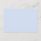 Carte de table plate à l'hortensia bleu (Dos)