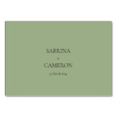 Carte de table plate moderne simple (Dos)