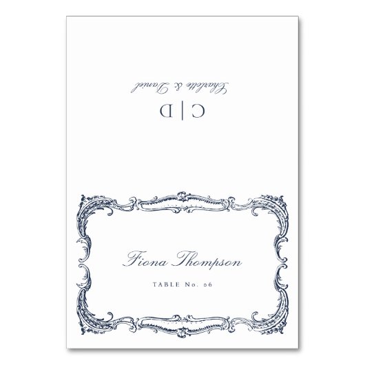 Carte de table pliable à l'écriture classique vint (Par défaut)