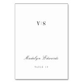 Carte de table pliable à monogramme sophistiqué mi (Par défaut)