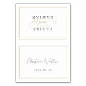 Carte de table pliable de mariage en écriture Simp (Par défaut)