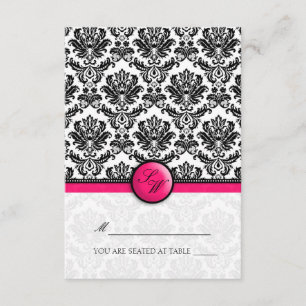 Carte de table pliable en damas rose vif pour tent