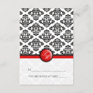 Carte de table pliable en damas rouge