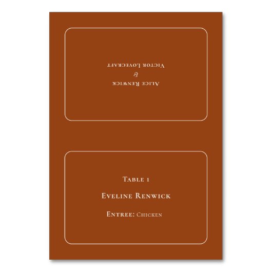 Carte de Table Pliable en Terracotta Simple Bohème (Par défaut)