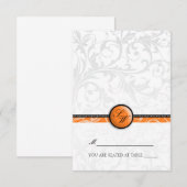 Carte de table pliable Monogramme Tourbillon Tange (Devant / Derrière)