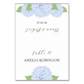 Carte de table pliée aquarelle Hydrangea Bleue (Par défaut)