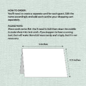 Carte de table pliée aquarelle Hydrangea Bleue