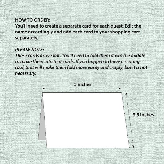Carte de table pliée aquarelle Hydrangea Bleue