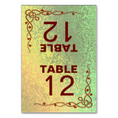 Carte de table pliée automne nuances vert jaune (Par défaut)