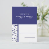 Carte de table pliée DIY - Navy (Debout devant)