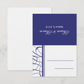 Carte de table pliée DIY - Navy (Devant / Derrière)