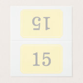 Carte de table pliée Jaune Simplement Élégante (Outside Unfolded)