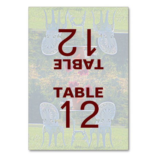 Carte de table pliée Mariage de l'automne Meadow o (Par défaut)