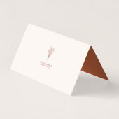 Carte de table pliée mariage orange brûlé minimali (Back)