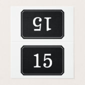 Carte de table pliée noire tout simplement élégant (Outside Unfolded)