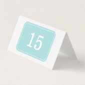 Carte de table pliée Turquoise Simplement Élégante (Front)